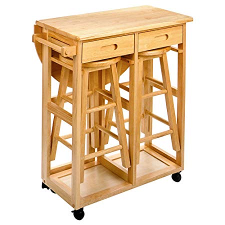 Winsome Space Saver with 2 Stools