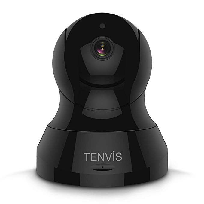 TENVIS HD IP Camera - WiFi Surveillance Camera, Home Security System for Pet/Baby Monitoring, Indoor Dome Camera with 32 FT Night Vision, Two-Way Audio, PTZ & Micro SD Card Slot, iOS & Android App