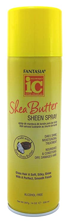Fantasia Shea Butter Sheen Spray 14 Ounce (414ml) (2 Pack)