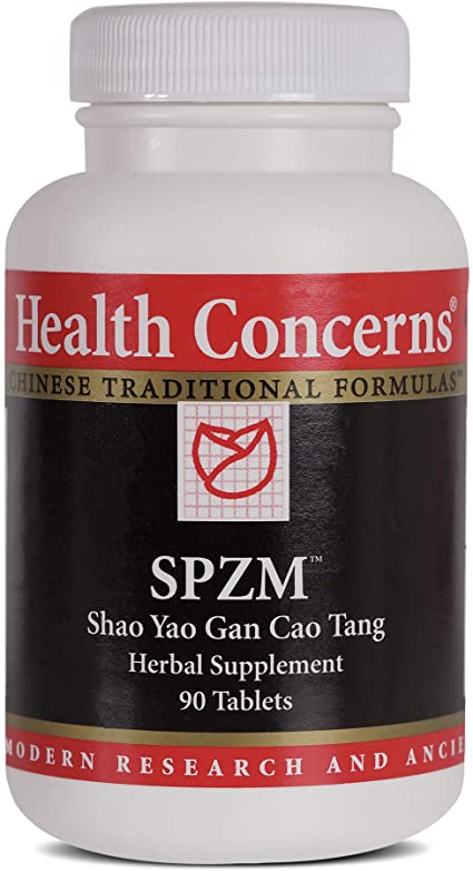 Health Concerns - SPZM - Shao Yao Gan Cao Tang Chinese Herbal Supplement - Muscle Spasm Support, Particularly Due to Injuries - with White Peony Root - 90 Count