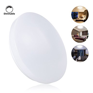 B-right Colour Changeable 14.6-inch 18W LED Ceiling Mount Lights, Uniform Light, AC85-265V, 1320LM, 120W Incandescent Bulb Equivalent, 160 Degree Beam Angle, Ceiling Lighting for Kid's Room, Living Room, Bedroom, Dining Room