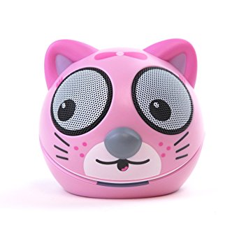 Impecca MCS04BT Zoo-Tunes Portable Bluetooth Speakers, Pink