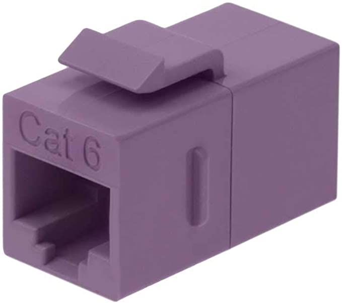 Cat 6 Inline Coupler w/Keystone Latch - Purple