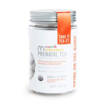 Milkmakers Organic Prenatal Tea for Morning Sickness & Nausea Relief, with Ginger & Red Raspberry Leaf