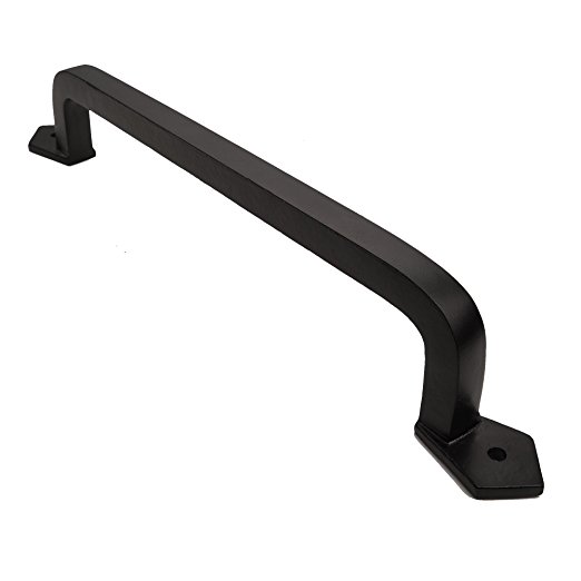 Iron Valley - 14" Square Bar Door Handle Pull - Solid Cast Iron