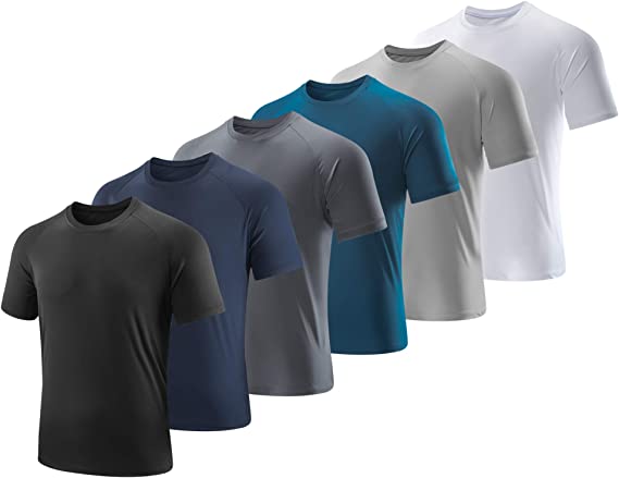 OLENNZ Mens Workout Shirts Short Sleeve Quick Dry Athletic Crew T Shirt for Men