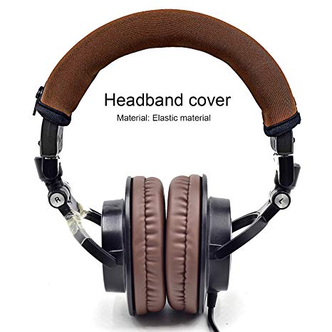 Defean Brown Headphone Protector Headband Fabric for Audio Technica M30 M40 M50 M50X M50S M40X Headphone(Brown Protector Headband)