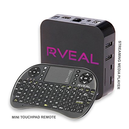 Rveal Media TV Tuner & Mini Touchpad Remote [Android, 4K, Quad-Core]