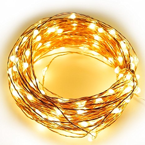 Refoss Outdoor String Lights, 20M Copper Wire Dimmable LED Starry Light with Remote Control, Waterproof Rope Lights Suitable for Bedroom, Patio, Wedding and Parties (66ft, 200 LEDs, Warm White)