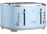 Russell Hobbs 24413 Bubble Blue 4 Slice Toaster, Stainless Steel