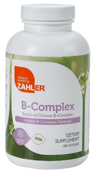 Zahler B Complex, All Natural Supplement Supporting Energy Production, #1 Pure and Potent B Complex Formula Containing all 8 Essential B Vitamins, Certified Kosher, 180 Capsules