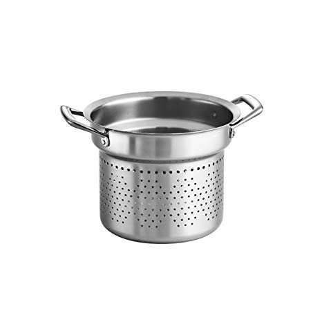 Tramontina 80101/015DS Gourmet Prima Stainless Steel Pasta Insert, 8 Quart, Made in Brazil