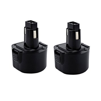 2x Masione 9.6v Dw9062 2.0Ah Replacement Battery for Dewalt Power Drill Tools Dw9061 Dw9062 De9036 De9062 Dw9614