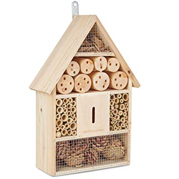 Andrew James Bee House & Bug Hotel for Garden - Attract Solitary Bees & Other Pollinators