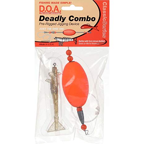 DOA Deadly Combo Oval Float w/Clear Gold Shrimp - DC-OVAL-313