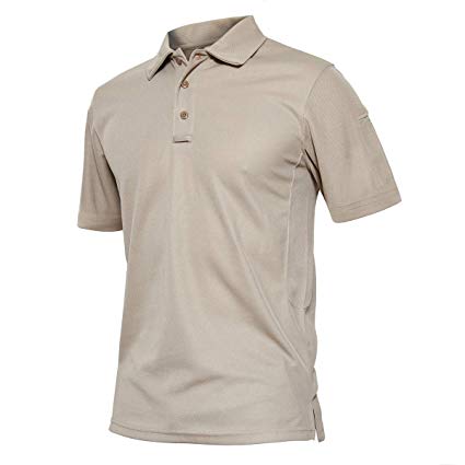 TACVASEN Men's Outdoor Sport Performance Polo Long and Short Sleeve Shirt Tctical Top Tee Shirt