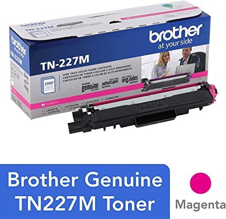 Brother Genuine TN227M, High Yield Toner Cartridge, Replacement Magenta Toner, Page Yield Up to 2,300 Pages, TN227, Amazon Dash Replenishment Cartridge