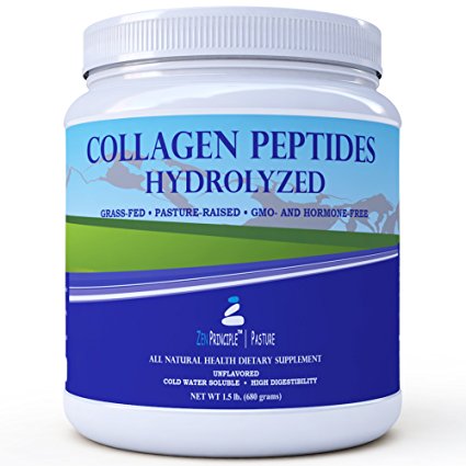 Grass-Fed Collagen Peptides 1.5 lb. Custom Anti-Aging Hydrolyzed Protein Powder for Healthy Hair, Skin, Joints & Nails. Paleo and Keto Friendly, GMO and Gluten Free, Pasture-Raised Bovine Hydrolysate.