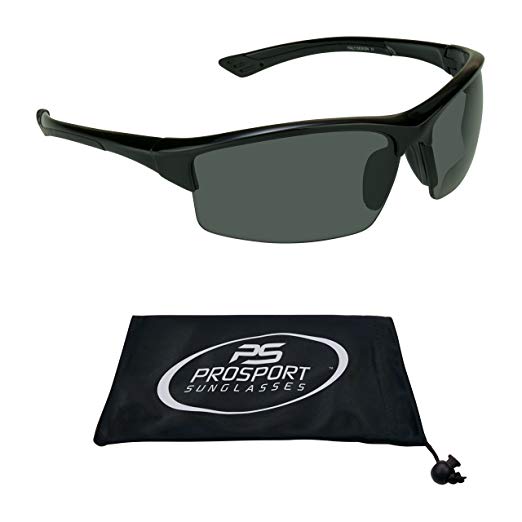 proSPORT Polarized Bifocal Reading Sunglasses TAC Polarized Lenses for Men and Women. Smoke or Brown
