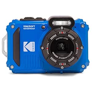 KODAK PIXPRO WPZ2 Rugged Waterproof Shockproof Dustproof WiFi Digital Camera 16MP 4X Optical Zoom 1080P Full HD Video Vlogging Camera 2.7" LCD (Blue)