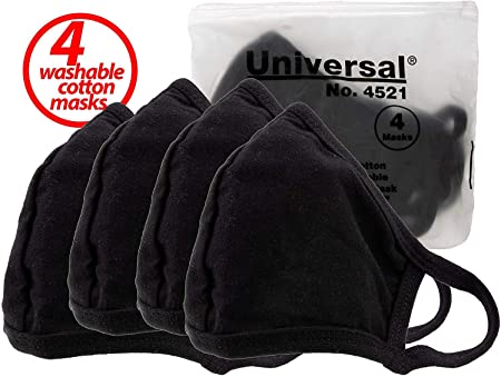 Universal 4521 Face Masks – 100% Cotton, Washable, Reusable Cloth Masks – Protection from Dust, Pollen, Pet Dander, Other Airborne Irritants