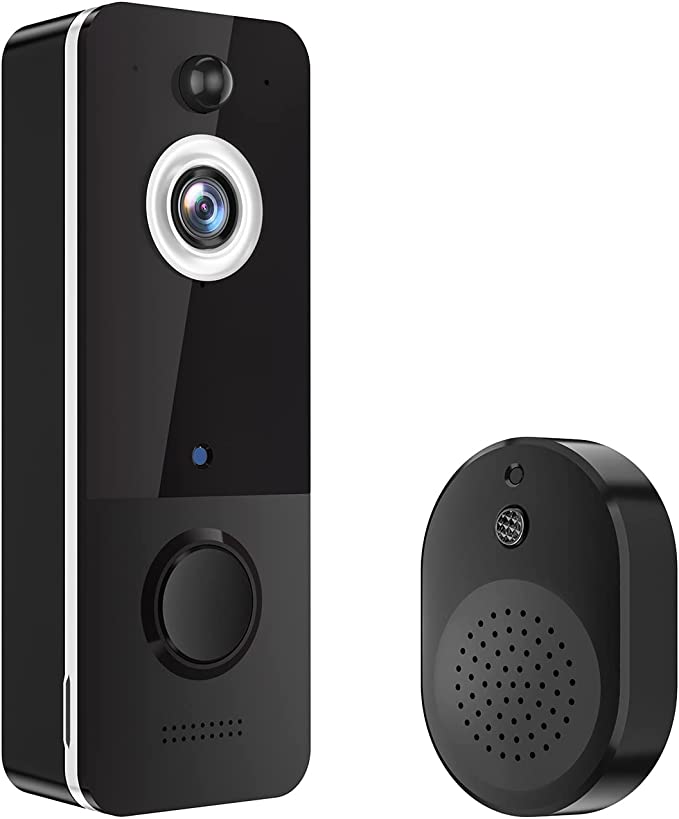 Doorbell Camera Wireless , EKEN Wi-Fi Video Doorbell Camera Battery-Powered Video Doorbell with Human Detection |2-Way Audio | Real-Time Alerts | Night Vision | Cloud Storage | Indoor Chime Included