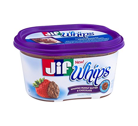 Jif Whipped Peanut Butter & Chocolate Whips 15.9 oz (Pack of 6)