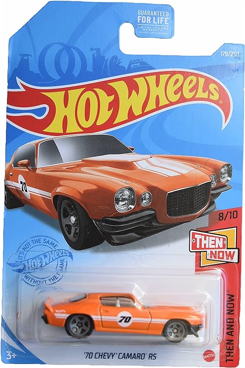 Hot Wheels '70 Chevy Camaro RS, [Orange] 179/250 Then and Now 8/10