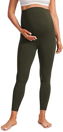 CRZ YOGA Womens Butterluxe Maternity Leggings Over The Belly 25" - Buttery Soft Workout Activewear Yoga Pregnancy Pants