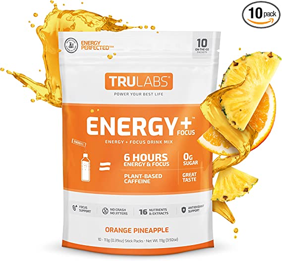 TruLabs Endurance, Energy   Focus, Powdered Drink Mix, Orange Pineapple