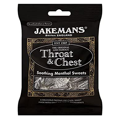 Jakemans - Throat & Chest Menthol Cough Suppressant Lozenges Anise - 100g (pack of 3)