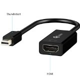 Mini DP to HDMI Rankie Gold Plated Mini DisplayPort ThunderboltTM Port Compatible to HDMI Male to Female Adapter