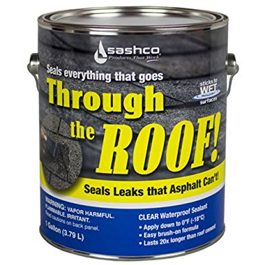 Sashco Through The Roof Sealant, Brush Grade, 1 Gallon Container, Clear (Pack of 1)