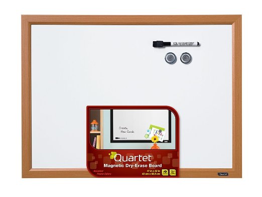 Quartet Magnetic Dry-Erase Board, 17 x 23 Inches, Wood Frame (MWDW1723MCH)