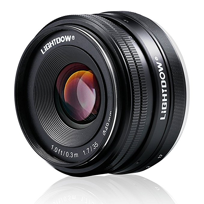 Lightdow 35mm F1.7-22 E-mount APS-C Fixed Prime Lens for Sony Alpha a6000 a6300 a6500 a5100 a5000 Mirrorless Digitial SLR Camera