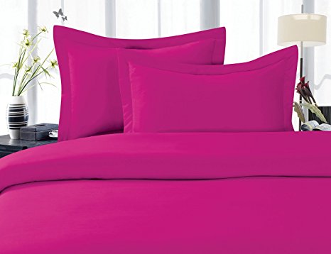 Elegant Comfort 1500 Thread Count Wrinkle & Fade Resistant Egyptian Quality Ultra Soft Luxurious 4-Piece Bed Sheet Set, Queen, Pink