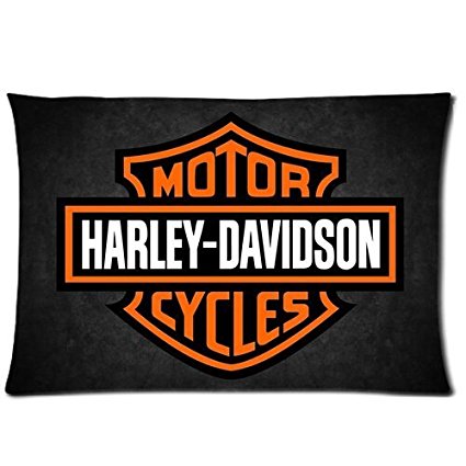 Chetery Fashion Harley Davidson Logo Printed Best Gifts Decorate Pillowcase Custom Pillowcase Soft Pillow Case Zippered Pillow Case Cover in Roomy Size20*30 inches(Two side) Fashion Design