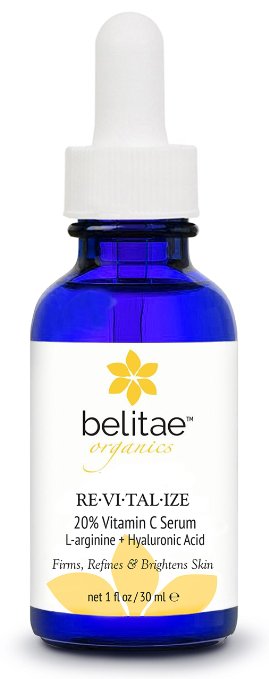 Belitae - Organic Vitamin C Serum for Face with Hyaluronic Acid  20 C 30 ml - Helps Repair Sun Damage Dark Circles Wrinkles and Fine Lines and Fade Age Spots - Best Professional Anti Aging Skin Care Serum