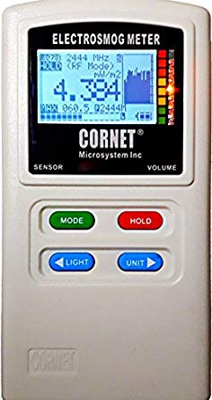 EMRSS Cornet ED78S Plus Dual Mode Meter latest version of the ED78S . RF/LF Electrosmog Field Strength Power Meter with Built in LF Gauss Meter Function and Sound Signature and Datalogger