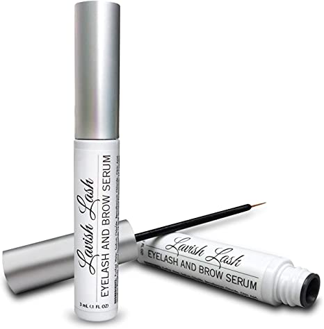 Lavish Lash - Eyelash Growth Enhancer & Brow Serum with Biotin & Natural Growth Peptides for Long, Thick Looking Lashes and Eyebrows! Dermatologist Certified & Hypoallergenic for Christmas