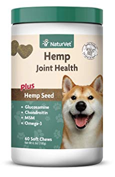 NaturVet – Hemp Joint Health for Dogs - Plus Hemp Seed – Supports Overall Joint Health – Enhanced with Glucosamine, MSM, Chondroitin & Antioxidants