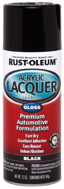 Rust-Oleum Automotive 253365 12-Ounce Acrylic Lacquer Spray, Black Gloss