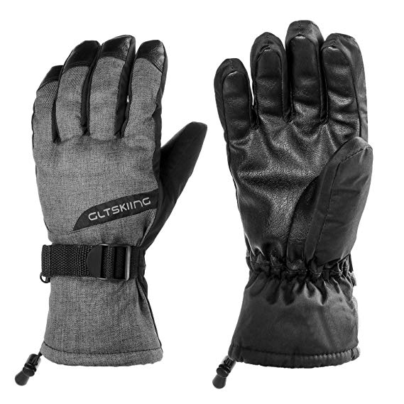 HiCool Ski Gloves, Winter Snow Gloves Waterproof Insulated Gloves Thermal Gloves Warm Skiing Snowboard Gloves for Men and Women