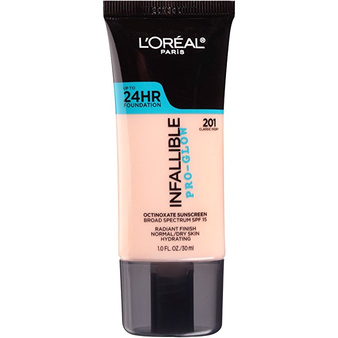 L'Oréal Paris Pro Glow Longwear Foundation, 201 Classic Ivory, 30 ml (Amazon Exclusive)