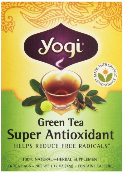 Yogi Tea Green Tea Super Antioxidant, Green Tea, Wellness Tea Bags, 6 Boxes  of 16 