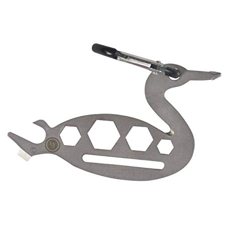 UST Tool-a-Long Multi-Tool Carabiners with Durable, Compact Stainless Steel Construction for Hiking, Kayaking, Camping, Travel and Outdoor Survival