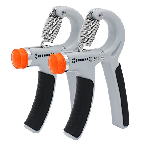 Hippih 2 Pack Hand Grip Strengthener Adjustable Resistance 22-88 Lbs (10 - 40kg) -Hand Grip Exerciser, Strengthen Grip, Hand Squeezer, Forearm Grip, Hand Exercise, Gripper, Finger Strengthener