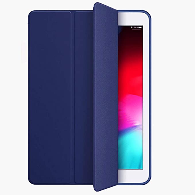 Kenke iPad Air Case Silicone Soft Slim-Fit Smart Case Folding Bracket Cover for iPad air 1 case 9.7 inch iPad 5 with Auto Sleep/Wake Feature(Navy)