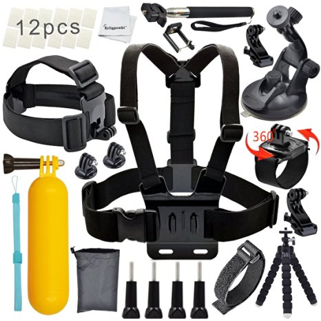 Erligpowht Outdoor Sports Essential Kit for sj4000/sj5000 cameras and GoPro Hero 4/3 /3/2/1