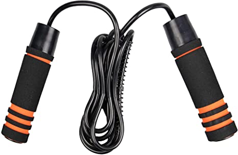 Phoenix Fitness Weighted Skipping Rope - 2 x 200g Weights Jump Rope - Jumping Tangle-Free Rope - Weighted Rope for Fat Burning, Fat Loss, Conditioning, Interval Training, Boxing, Crossfit and MMA